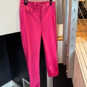 Lauren Ralph Lauren Pink Cropped Chino Pant